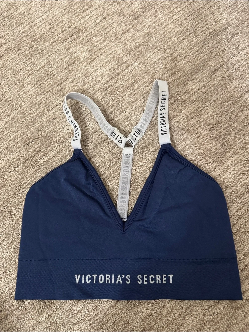 Victoria's Secret Navy Logo Strap Sports Bralette
